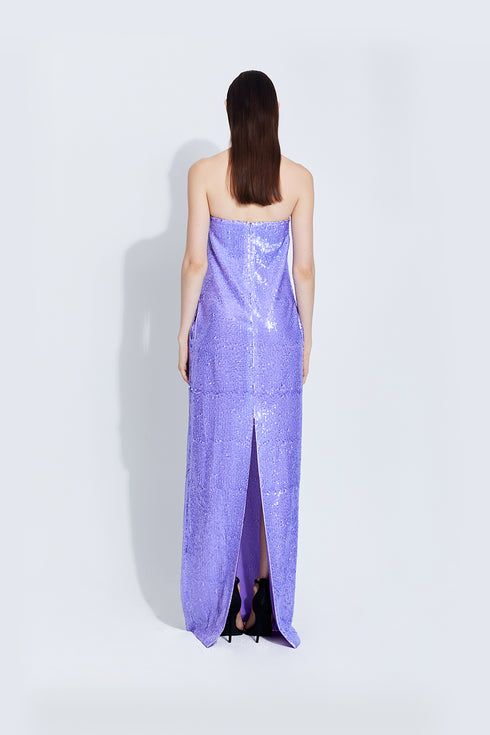 Christine Sequin Dress in Purple